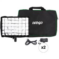 Ledgo LG-E2686 Bi-Color LED Large Pad Light Kit with Eggcrate Grid and Bag (2-Pack)