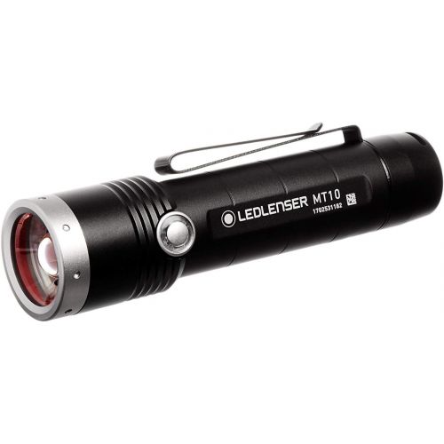  Ledlenser, MT10 Rechargeable Handheld Flashlight, High Power LED, 1000 Lumens, Lanyard and Sheath, Outdoor Series, Backpacking, Hiking, Camping