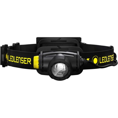  Ledlenser, H5R Work Rechargeable Headlamp, 500 Lumens, Advanced Focus System, Constant Light Output, Dimmable, Magnetic Charge System, Dustproof, Waterproof, Rubber Covers, Protect