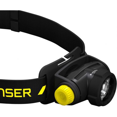  Ledlenser, H5R Work Rechargeable Headlamp, 500 Lumens, Advanced Focus System, Constant Light Output, Dimmable, Magnetic Charge System, Dustproof, Waterproof, Rubber Covers, Protect
