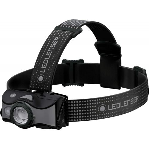  Ledlenser, MH7 Lightweight Rechargeable Headlamp with Removable Headstrap, High Power LED, 600 Lumens, Backpacking, Hiking, Camping, Black/Gray