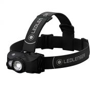 Ledlenser, MH8 Lightweight Rechargeable Headlamp with Removable Headstrap, High Power LED, 600 Lumens, Backpacking, Hiking, Camping, Black