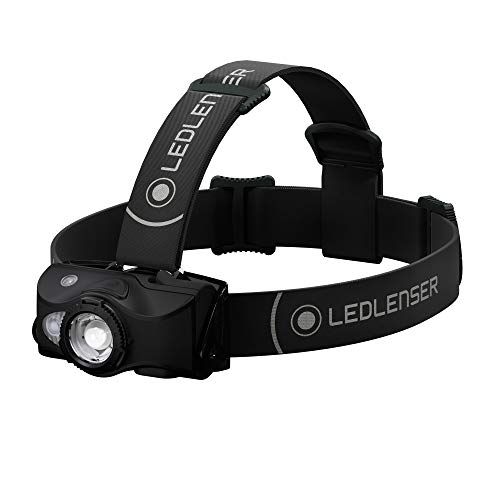  Ledlenser, MH8 Lightweight Rechargeable Headlamp with Removable Headstrap, High Power LED, 600 Lumens, Backpacking, Hiking, Camping, Black