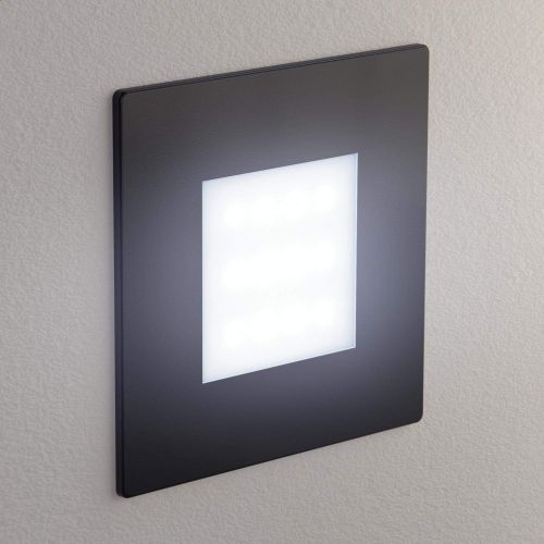  [아마존 핫딜]  [아마존핫딜]Ledscom.de ledscom.de LED Treppen-Licht FEX Treppenbeleuchtung, schwarz, eckig, 8,5x8,5cm, 230V, kaltweiss, 10 STK.