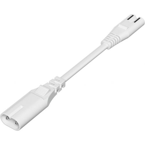  [아마존베스트]ledscom.de 15 cm Euro 8 Feed-Through Cable C7 to C8 Small Device Plug White