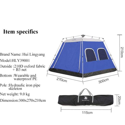  Ledu Camping-Zelt, hydraulische automatische Outdoor-grosse Picknick-Fischen Wasserdicht Winddicht Familie Ferienlager 5~8 Personen im Freien Zeltlager,Green