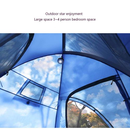  Ledu Outdoor-Zelt, Camping-Hand mit Aluminiumpol 3~4 Personen Outdoor-Klettern Doppeltuer wasserdicht 3000mm Pavillon Mobile Villa Lueftung langlebiges Zelt