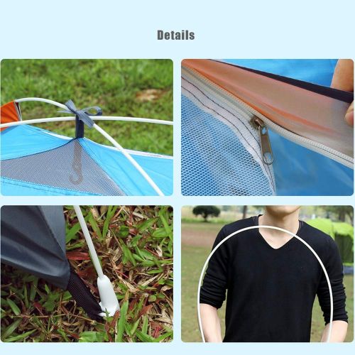  Ledu Outdoor Tent Waterproof and UV Safe Automatic Instant Configuration Double Door 2 Person Canopy Camping Beach Tent