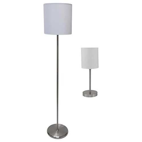  Ledu LEDU L9135 Slim Line Lamp Set, WhiteSilver