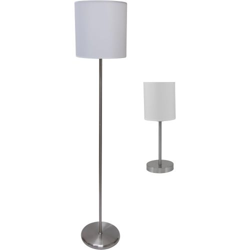  Ledu LEDU L9135 Slim Line Lamp Set, WhiteSilver