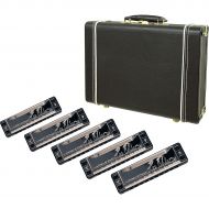 Lee Oskar},description:Includes 5 Lee Oskar Major Diatonic Harmonicas (keys of G, A, C, D, and F - lowest to highest) and a hardshell harmonica case to carry them. The Major Diaton