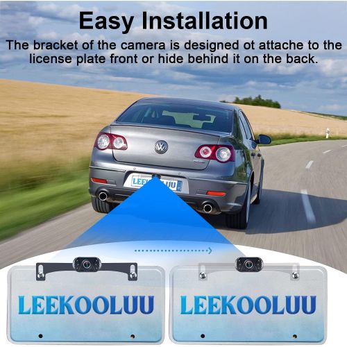  [아마존베스트]LeeKooLuu LK3 HD 1080P Backup Camera with Monitor Kit OEM Driving Hitch Rear/Front View Observation System for Cars,Trucks,Vans,Campers Waterproof Super Night Vision DIY Grid Lines