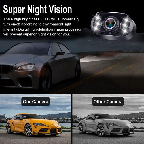  [아마존베스트]LeeKooLuu LK3 HD 1080P Backup Camera with Monitor Kit OEM Driving Hitch Rear/Front View Observation System for Cars,Trucks,Vans,Campers Waterproof Super Night Vision DIY Grid Lines