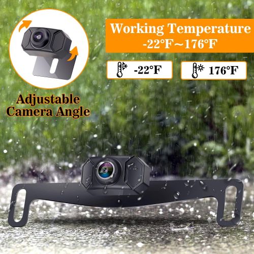  [아마존베스트]LeeKooLuu F09 HD 1080P Wireless Backup Camera 5’’ Display Digital Signals 2021 Newest Chips for Trucks,Small RVs,Campers,Cars Two Video Channels Hitch Rear/Front View Observation S