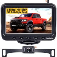 [아마존베스트]LeeKooLuu F08 HD Wireless Backup Camera and 4.3 Monitor System for Cars/ATVs/SUVs/UTVs/Can-Am IP69 Waterproof 6 LED Light Night Vision Rear/Front View with Grid Lines DIY Setting