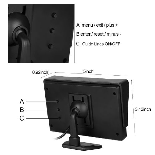  LeeKooLuu Digital Wireless Backup Camera&Monitor Kit for RVCarTrailerTruckMotorhome High-Speed Observation System FrontSideRear View DrivingReversing Waterproof Night Vision