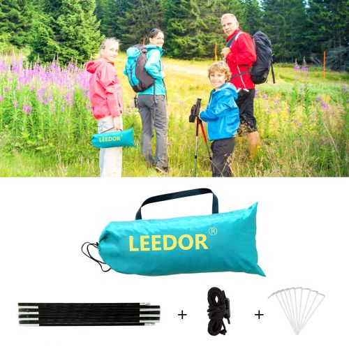  Leedor 2-3 Person Outdoor Family Camping Tent, Waterproof Backpacking Foldable Dome Tent with Carrying Bag, Lightweight & Quick Setup