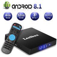 Android 8.1 Box, Leelbox Q4 S 4GB+32GB Quad Core Smart TV Box Support BT 4.12.4GHz WiFi3D4KH.265