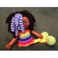 LeenGreenBean Rainbow Doll -MADE TO ORDER -Free Domestic Shipping, African American Black is beautiful curls twists Natural Hair nursery Baby Girl Gift