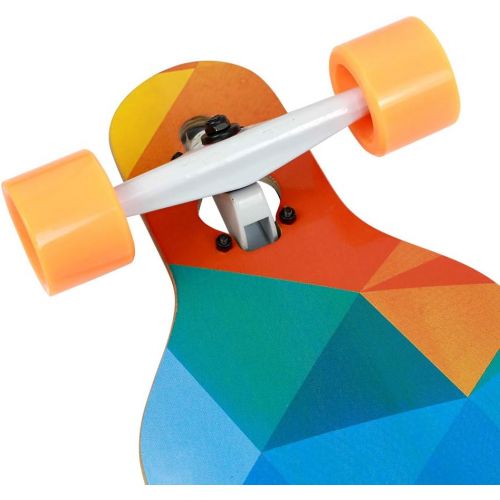  Leeyoo 41 inch Longboard Skateboard,8 Layers Natural Maple Complete，Long Board Complete Cruiser Free-Style and Downhill