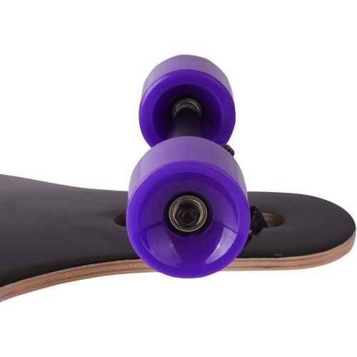  Leeyoo 41 inch Longboard Skateboard,8 Layers Natural Maple Complete，Long Board Complete Cruiser Free-Style and Downhill