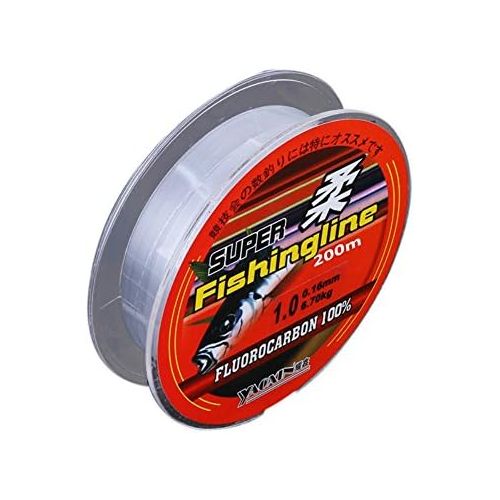  [아마존베스트]Leezo 200m/219yds Fluorocarbon Extra Strong Nylon Wire Freshwater Sea Fishing Line Clear  0.1 mm to 0.5 mm