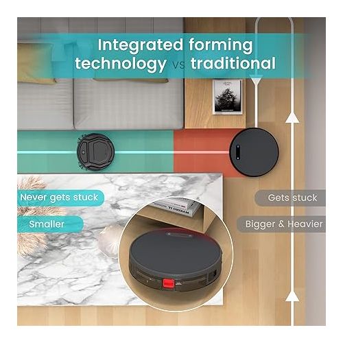  Lefant Robot Vacuum Cleaner with 2200Pa Powerful Suction,120 Mins,WiFi/Alexa/APP/Bluetooth,Schedule Cleaning,Slim Self-Charging Robotic Vacuum Cleaner for Home,Pet Hair,Hard Floors