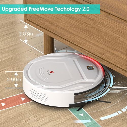  Lefant M210 Robot Vacuum Cleaner, 1800Pa Strong Suction,Slim, Quiet, Automatic Self-Charging Robotic Vacuum, Wi-Fi/App/Alexa/Remote Control,Ideal for Pet Hair Hard Floor and Low Pi