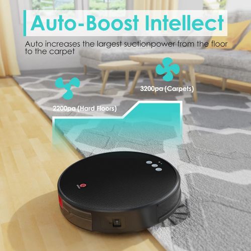  Lefant Robot Vacuum and Mop, Robotic Vacuum Cleaner with 3200Pa Suction, Smart Navigation, 150 Mins Runtime, Works with Alexa and Google Assistant, Self-Charging, Ideal for Pet Hai