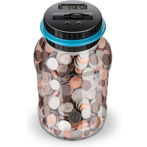  [아마존베스트]Lefree Digital Counting Money Jar,Big Piggy Bank,Piggy Bank for Kids,Piggy Bank Digital Counting Coin Bank,Money Saving Jar,Holds Over in 800,Powered by 2AAA Battery (Not Included)