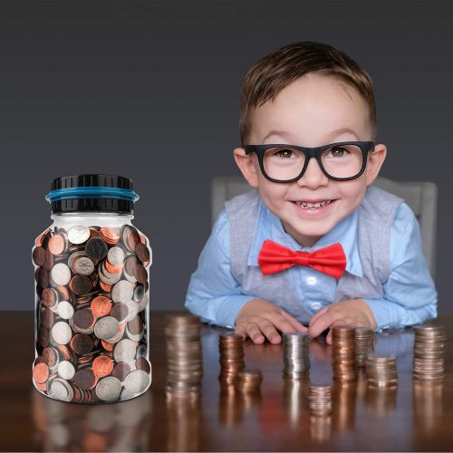  [아마존베스트]Lefree Digital Counting Money Jar,Big Piggy Bank,Piggy Bank for Kids,Piggy Bank Digital Counting Coin Bank,Money Saving Jar,Holds Over in 800,Powered by 2AAA Battery (Not Included)