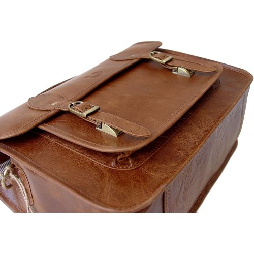  Leftover Studio DSLR Mirrorless SLR Camera Bag Case 13 inch in Rustic Crunch Cow Leather