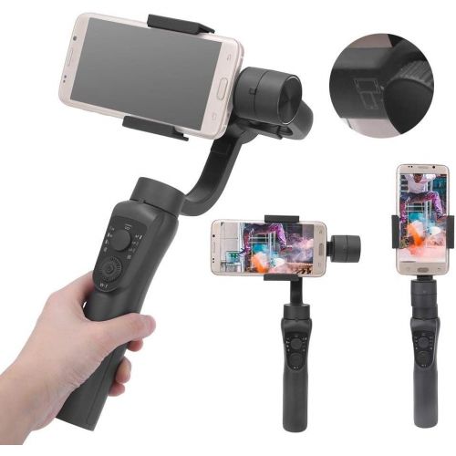  Leftwei Romantic Valentines Day Handheld Three- Stabilizer, Black Three-axis Phone Stabilizer Two-Way Power Supply Handheld Three-axis Stabilizer Synchronous Power Supply for Below 6.0 Inc