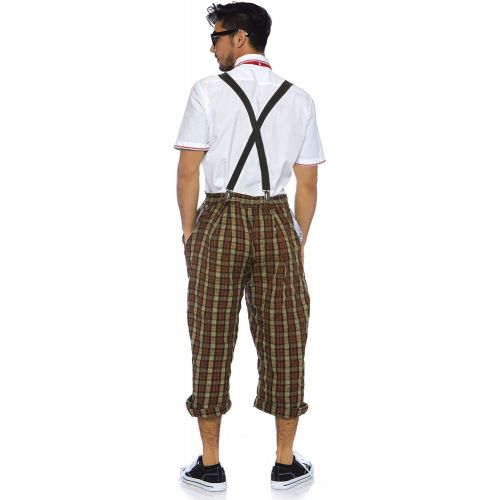  할로윈 용품Leg Avenue Adult 4pc.Nerdy Ned,Plaid Pants, Suspenders, Bow Tie, Glasses Adult Sized Costumes