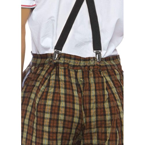  할로윈 용품Leg Avenue Adult 4pc.Nerdy Ned,Plaid Pants, Suspenders, Bow Tie, Glasses Adult Sized Costumes