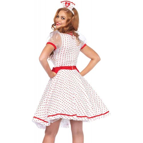  할로윈 용품Leg Avenue Womens Sexy Retro Nurse Pinup Costume