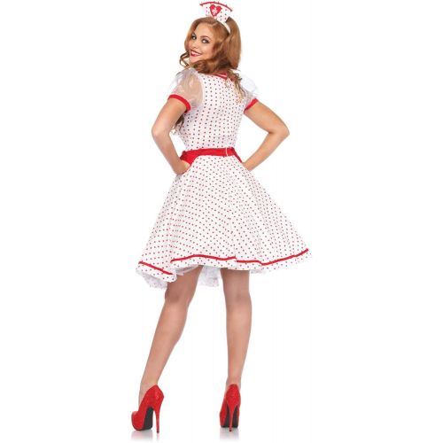  할로윈 용품Leg Avenue Womens Sexy Retro Nurse Pinup Costume