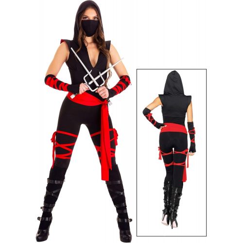  할로윈 용품Leg Avenue Sexy Deadly Ninja Costume - XS Red,Black