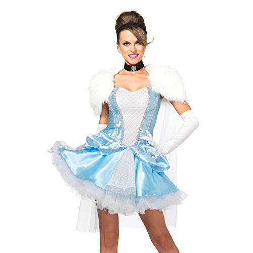  할로윈 용품Leg Avenue Womens 4 Piece Slipper-Less Sweetie Princess Costume