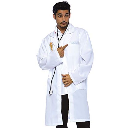  할로윈 용품Leg Avenue Mens 2pc. dr. Phil Good Rope and Stethoscope, White, One Size