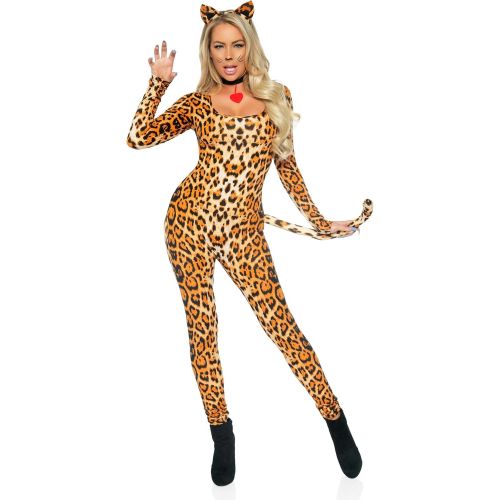  할로윈 용품Leg Avenue Womens 3 Pc Sexy Cougar Catsuit Costume