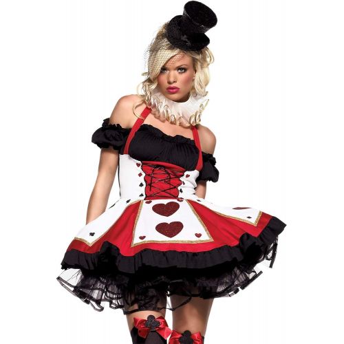  할로윈 용품Leg Avenue Womens 2 Piece Pretty Playing Card Costume Includes Dress And Neck Piece