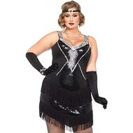 Leg Avenue Womens Plus-Size 2 Piece Glamour Flapper Costume