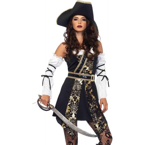  할로윈 용품Leg Avenue Womens Black Sea Sexy Buccaneer Pirate Costume