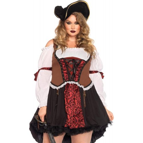  할로윈 용품Leg Avenue Womens Plus-Size Ruthless Pirate Wench Costume