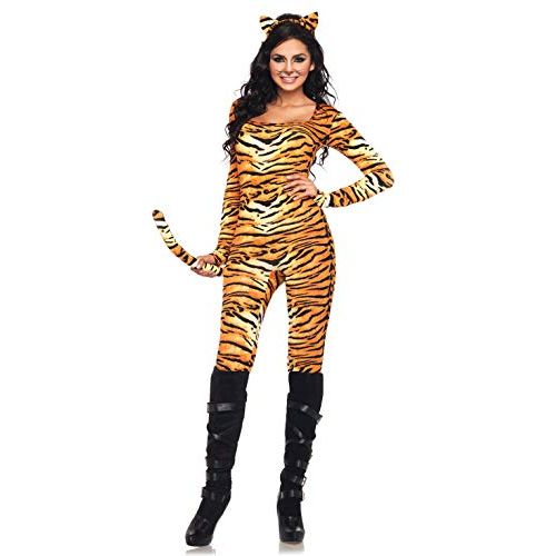 할로윈 용품Leg Avenue Womens 2 Piece Wild Tigress Catsuit Costume