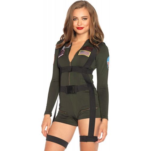  할로윈 용품Leg Avenue Womens Top Gun Romper Costume