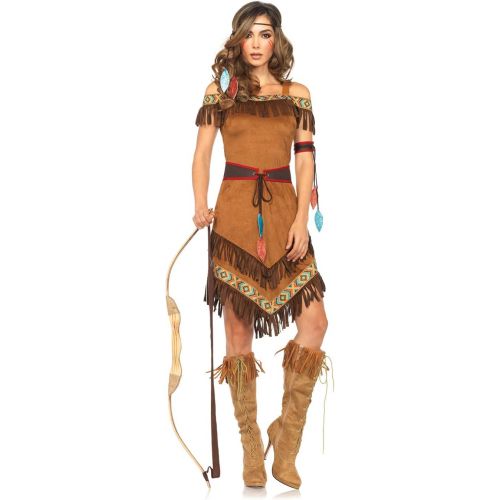  할로윈 용품Leg Avenue Womens 4 Piece Native Princess Costume