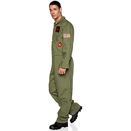  할로윈 용품Leg Avenue Mens Top Gun Flight Suit Costume