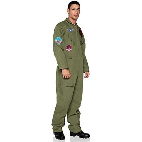  할로윈 용품Leg Avenue Mens Top Gun Flight Suit Costume